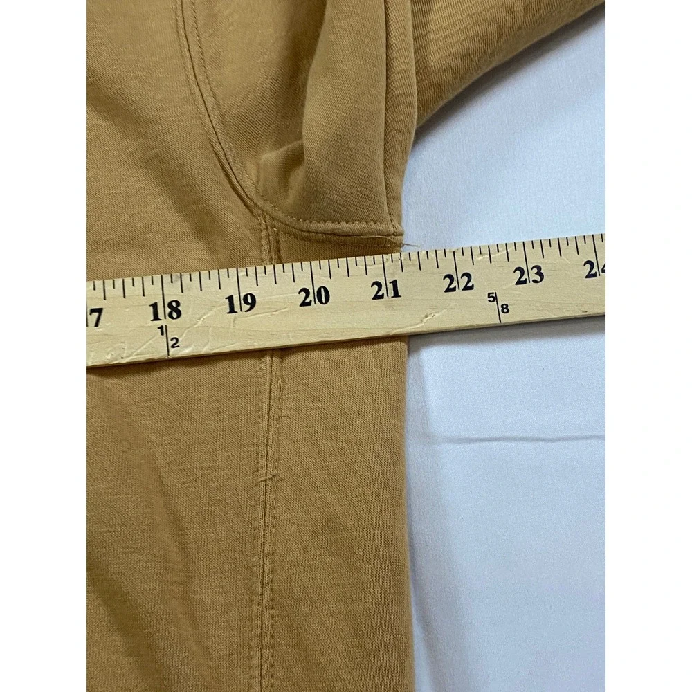 Nike Sportswear Club Fleece Hoodie Mustard Yellow Wheat Embroidered Logo Small